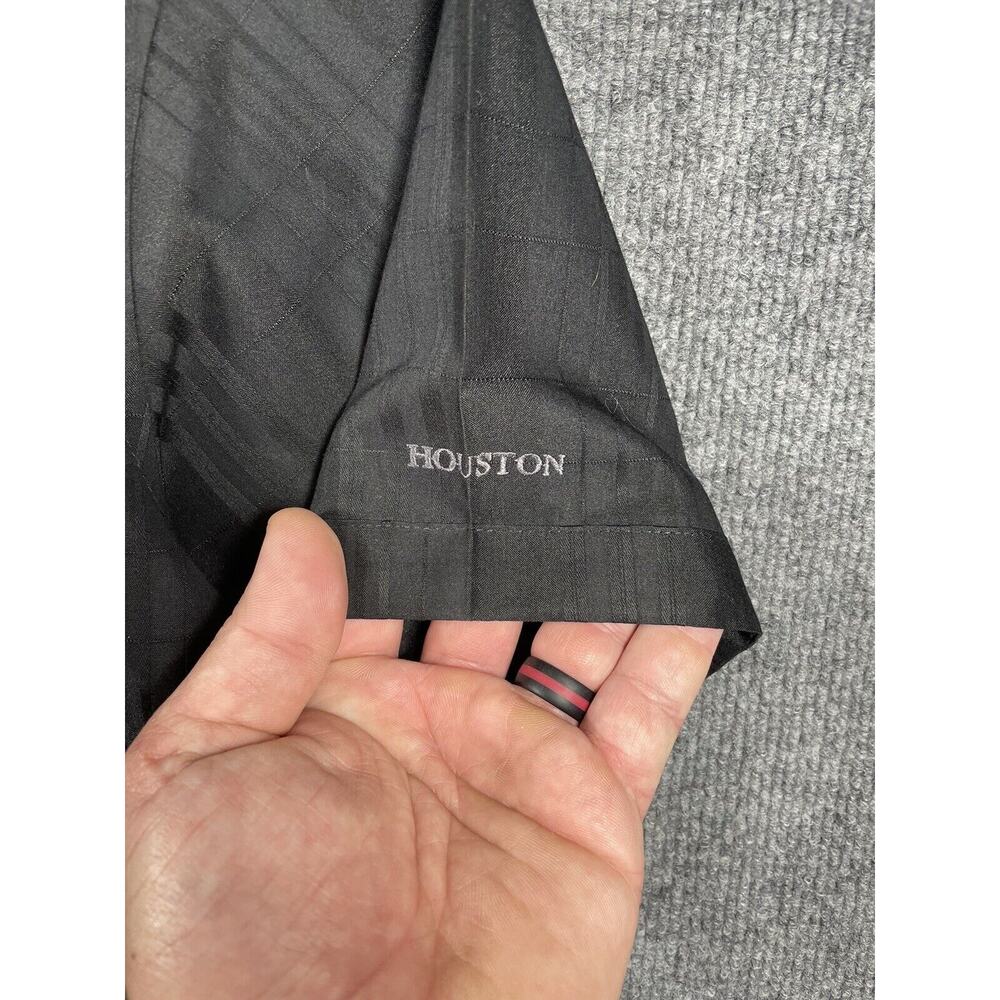 Hard Rock Cafe Button Up Shirt Men's Small Black Short Sleeve Houston Casual Bar - Picture 3 of 9
